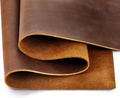 Brown leather sheet with a white background