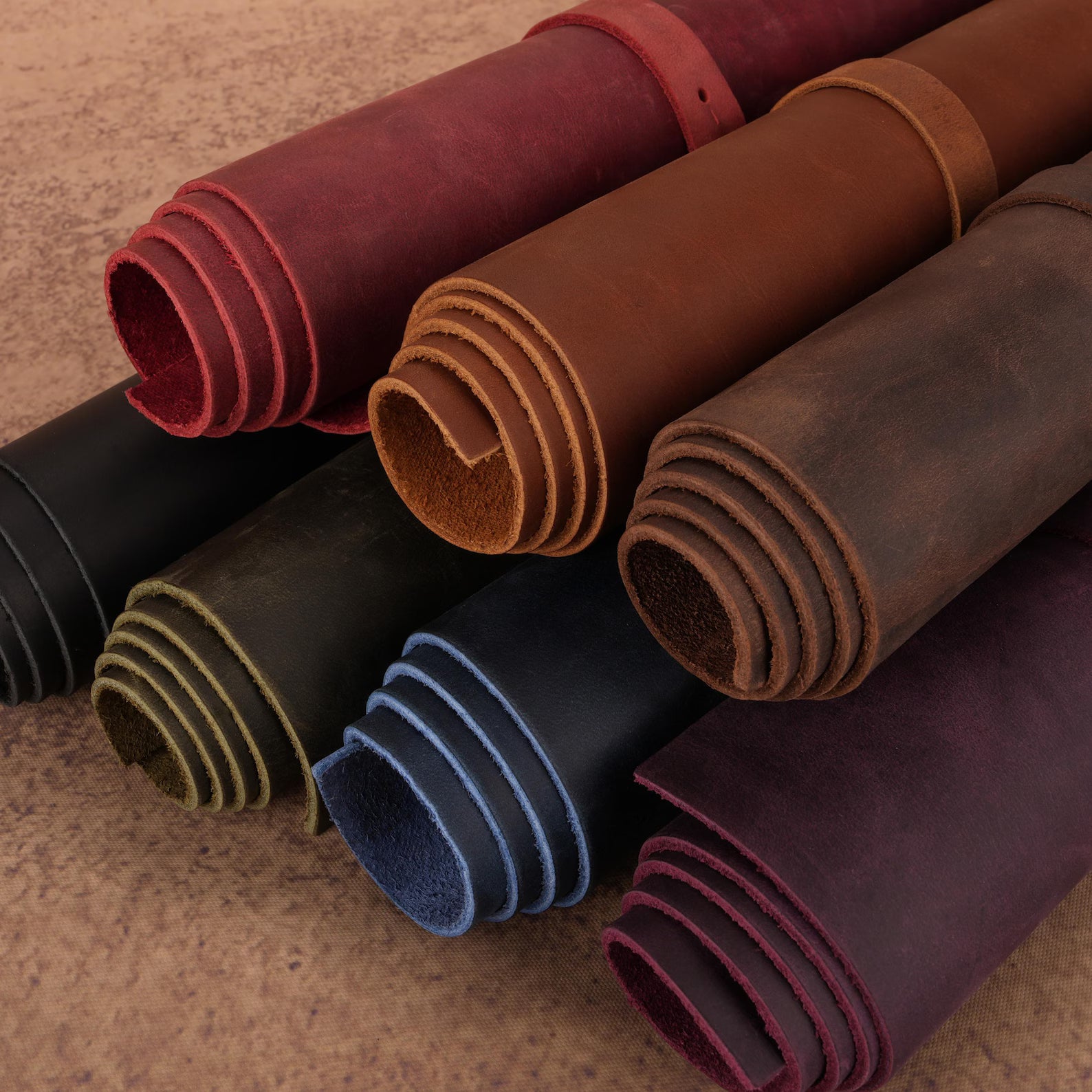 Crazy Horse Leather Sheet | Full Grain Oil Tanned  Cowhide 2mm | Wallet Belt Journal Sheath | Pre-Cut  6×6 to 12×24 | 7 Colors